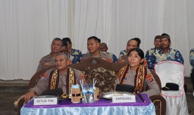 Kapolres Lamtim Dampingi Tim Ditbinmas Polda Lampung, Nilai Lomba Satkamling di Desa Muara Jaya