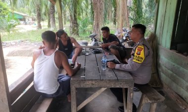 Bhabinkamtibmas Polsek Bagan Sinembah Sambangi Warga, Ingatkan Bahaya Narkoba dan Karhutla