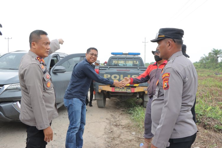 Kapolres Rohil, Wabup, dan Dandim 0321 Tinjau Karhutla di Kubu Babussalam