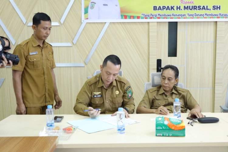 Suasana Akrab Warnai Serah Terima Jabatan dan Pisah Sambut Kepala Dinas Kominfo Rohil