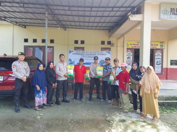 Polsek Bandar Negeri Suoh Antisipasi Lonjakan Harga Beras, Gelar Bazar Beras Murah