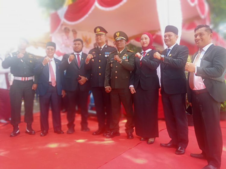 Anggota DPRD Rohil Dapil IV Hadiri Upacara, Upika Bagan Sinembah Peringati HUT RI ke-80