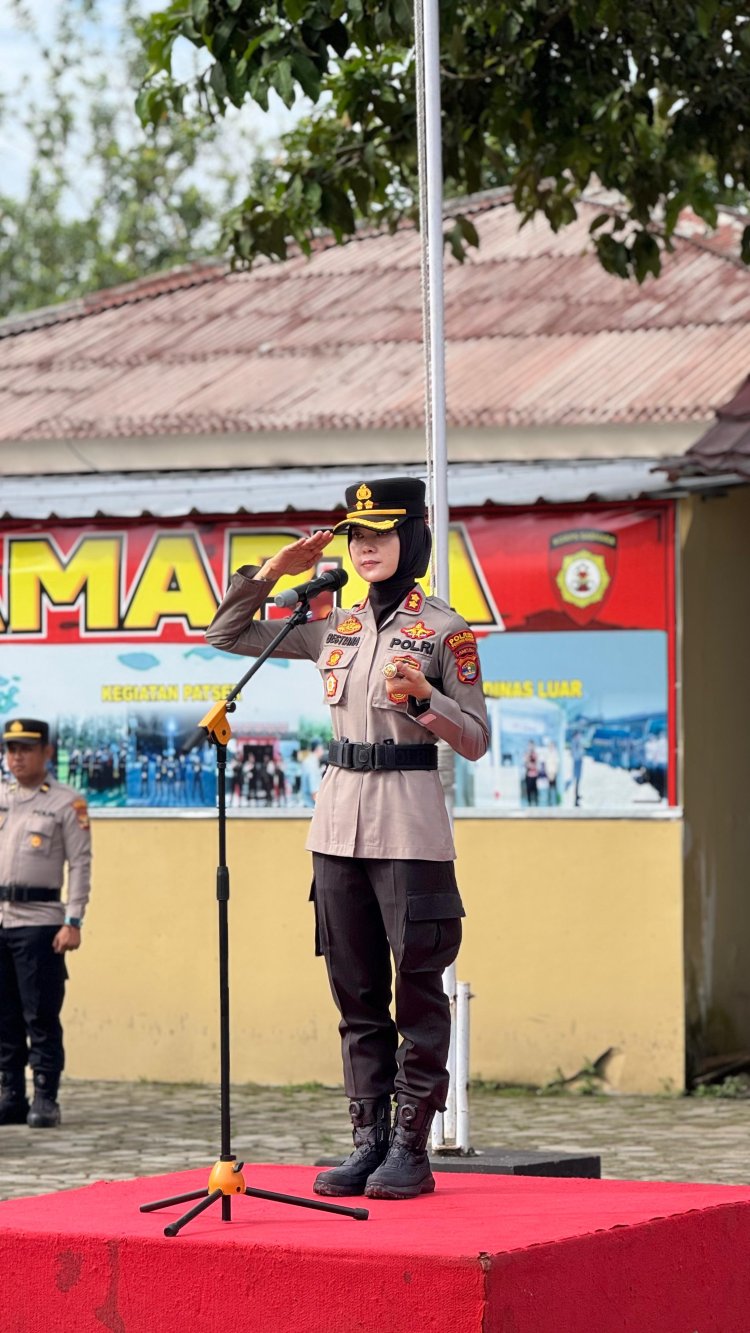 Kapolres Pesisir Barat Pimpin Upacara Serah Terima Jabatan Pejabat Utama