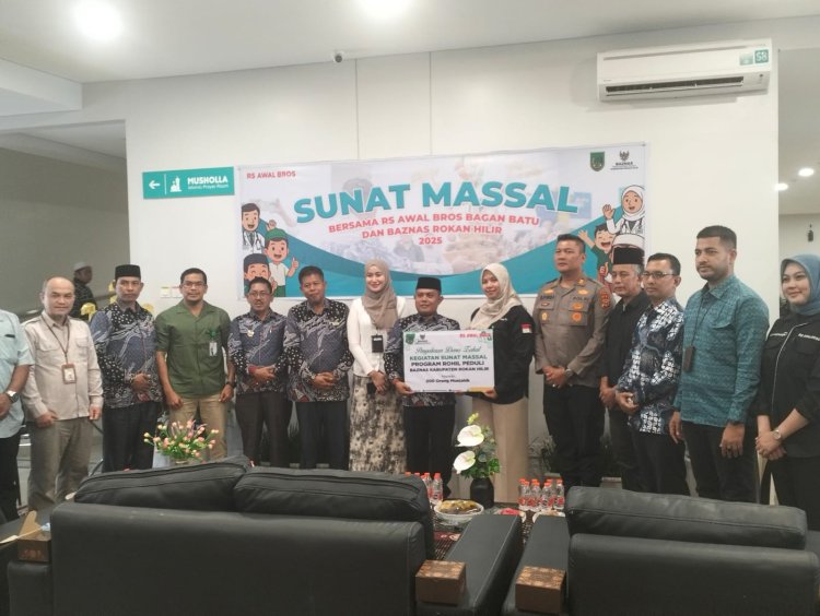 RS Awal Bros dan Baznas Rohil Adakan Sunat Massal Tahun 2025, Polsek Bagan Sinembah Hadir