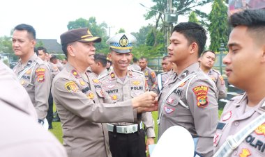 Si Propam Polres Lampung Timur Gelar Gaktiplin Usai Apel Pagi