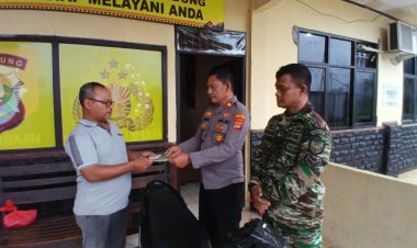 Polsek Gunung Pelindung Serahkan Barang Bukti Sepeda Motor Hasil Dugaan Curanmor ke Pemilik