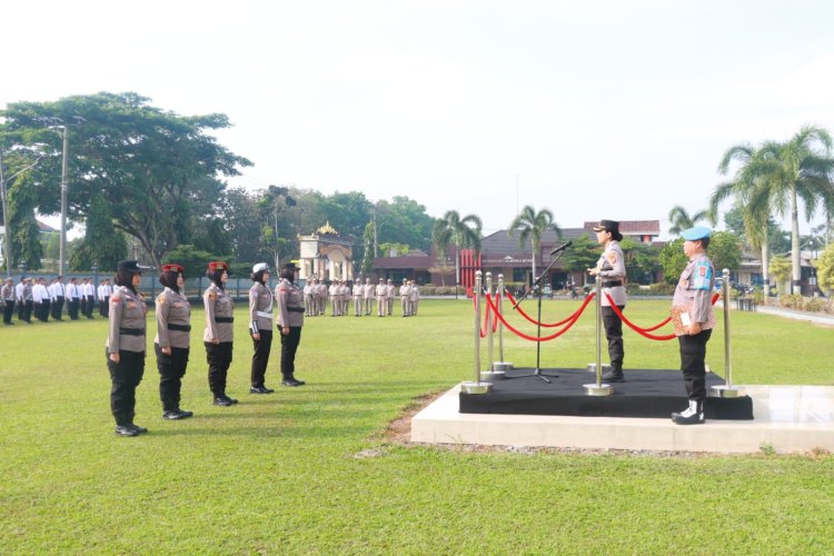 Kapolres Lampung Timur Pimpin Upacara Haornas ke-42, Lima Personel Terima Penghargaan