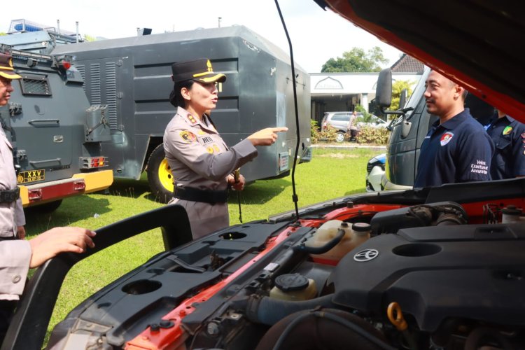 Kapolres Lampung Timur Laksanakan Pengecekan Randis untuk Kesiapsiagaan Personel