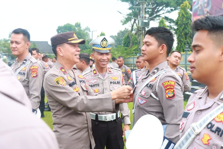 Si Propam Polres Lampung Timur Gelar Gaktiplin Usai Apel Pagi