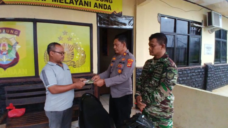 Polsek Gunung Pelindung Serahkan Barang Bukti Sepeda Motor Hasil Dugaan Curanmor ke Pemilik