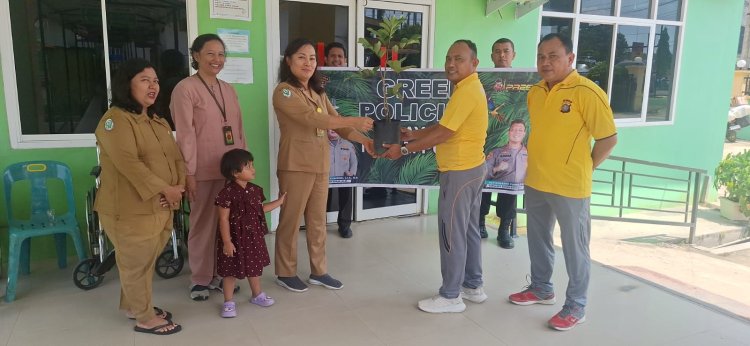 Puskesmas Bagan Batu Implementasi Green Policing, Polisi dan Tenaga Medis Tanam Bibit Pohon