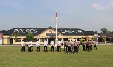 Berantas Narkotika, Polres Lampung Timur Gelar Apel Pagi dan Siap Bertindak