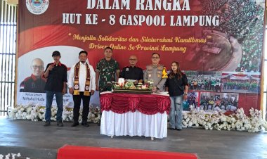 HUT Ke-8 Gaspool Lampung Dihadiri Kapolda Lampung Bersqma  Forkopimdq Provinsi Lampung