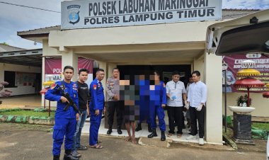 Ditpolairud Polda Lampung Amankan Pelaku Pencurian Kapal Nelayan di Muara Gading Mas