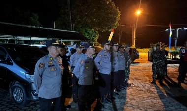 Jaga Kondisi Kamtibmas Jelang Kunker Presiden, Polres Lampung Utara Gelar Patroli