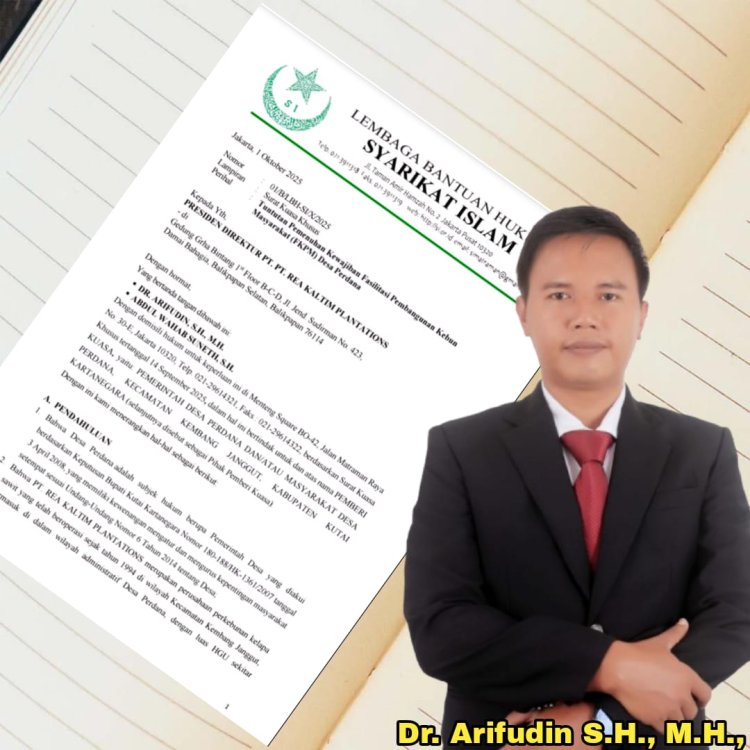 Tuntut Hak Plasma Masyarakat Desa Perdana, LBH Syarikat Islam Layangkan Somasi