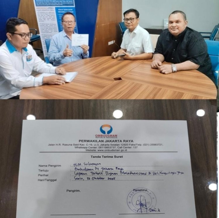 Dokumen Girik C No.1350 Hilang, 2 Kelurahan Saling Lempar, Ahli Waris Lapor ke Ombudsman RI