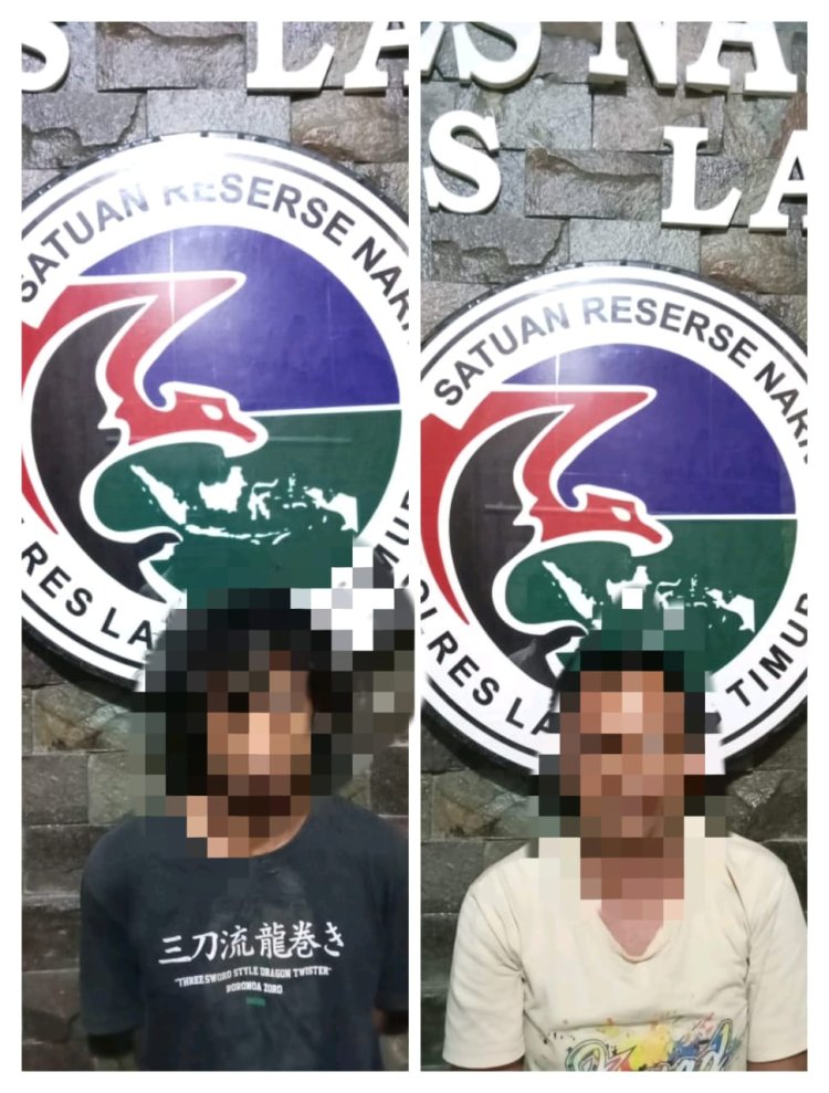 Sat Resnarkoba Polres Lampung Timur Berhasil Bekuk Dua Pelaku Penyalahgunaan Narkotika di Dua Lokasi Berbeda