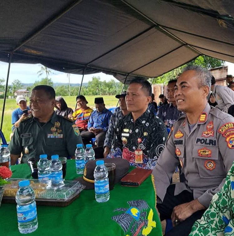 Kasdim 0422/Lampung Barat Hadiri Vicon Pengairan Pertanian Pusat di Pekon Srimenanti: Sinergi TNI dan Pemerintah Dukung Ketahanan Pangan Nasional