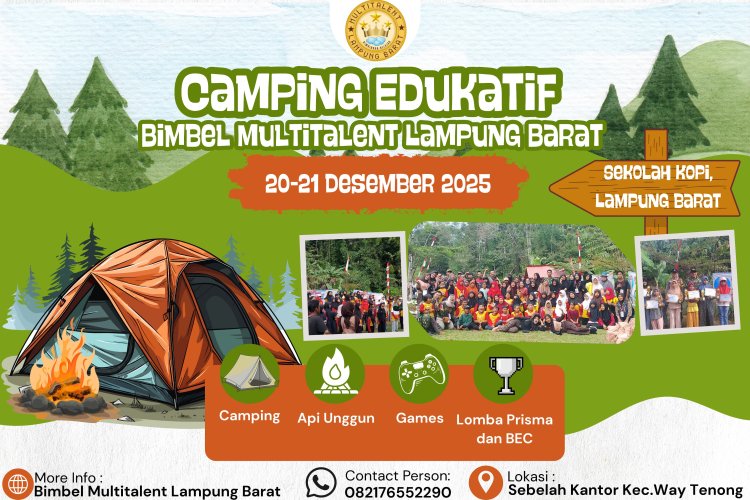 Camping Edukatif Bimbel Multitalent Lampung Barat 2025 Resmi Digelar
