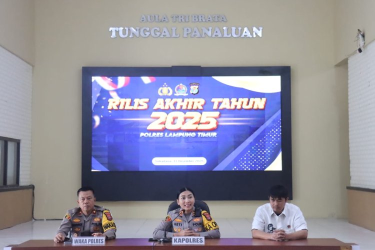 Polres Lampung Timur Gelar Rilis Akhir Tahun 2025
