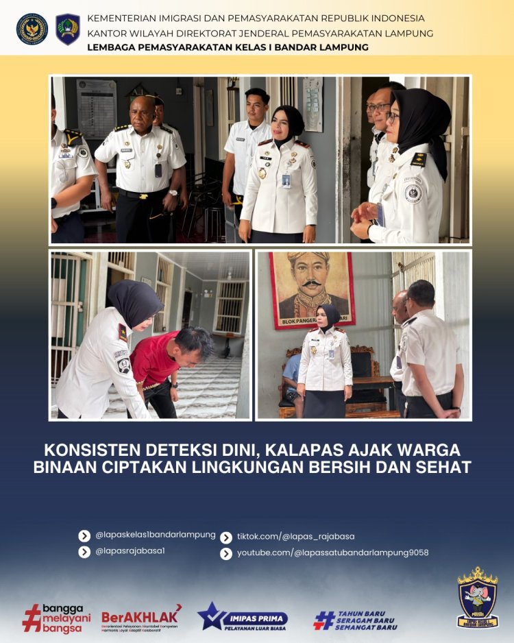 Deteksi Dini, Kalapas Ajak Warga Binaan Ciptakan Lingkungan Bersih dan Sehat