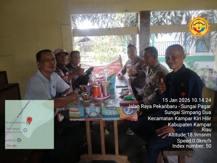 Ngopi, Ngobrol, Ngawal Kondusifitas: LCI–Polsek Kampar Kiri Hilir Perkuat Ikatan Persahabatan Sosial