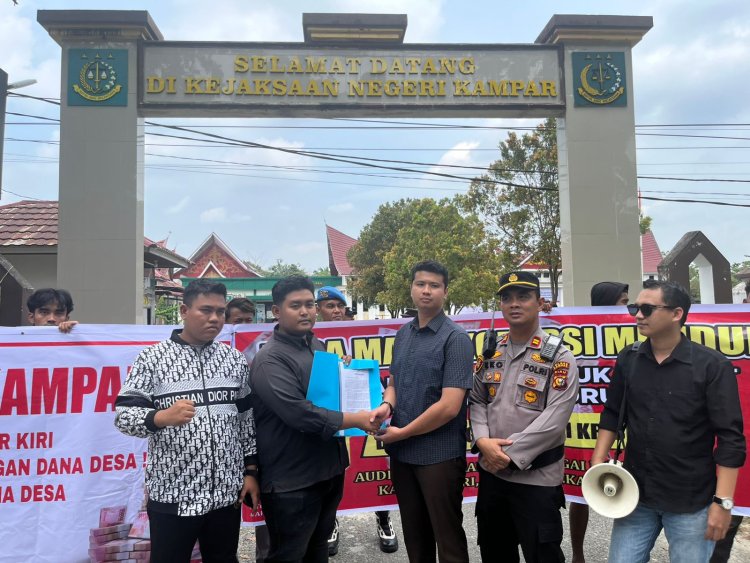 Kinerja Kades Sungai Rambai Dikecam Mahasiswa. Ini Tuntutan Himaju-Riau