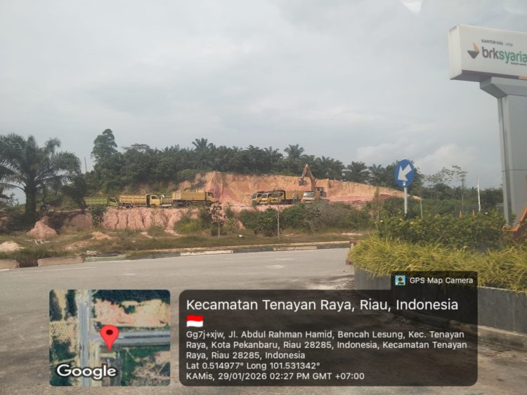 Aktivitas Galian C Diduga Ilegal di Tenayan Raya Dinilai Langgar Sejumlah Aturan, Dekat Kawasan Perkantoran Pekanbaru