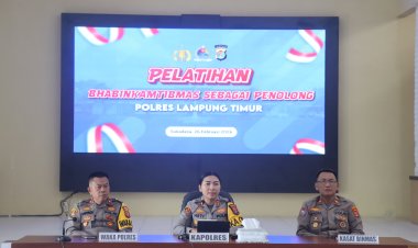 Polres Lampung Timur Gelar Pelatihan Bhabinkamtibmas sebagai Penolong Masyarakat