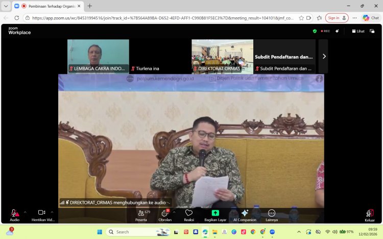 Ormas LCI Hadir Secara Daring dalam Pembinaan Ormas oleh Kemendagri di Semarang