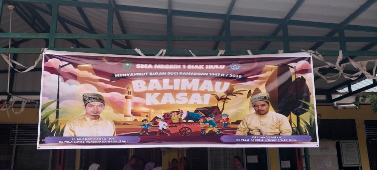 Semarak Balimau Kasai, OSIS SMAN 1 Siak Hulu Gelar Pawai Sambut Ramadhan 1447 H