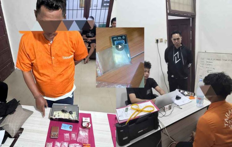 Sembunyikan Sabu di Brankas dan Mobil, Pengedar Narkoba Diringkus Polsek Tambang