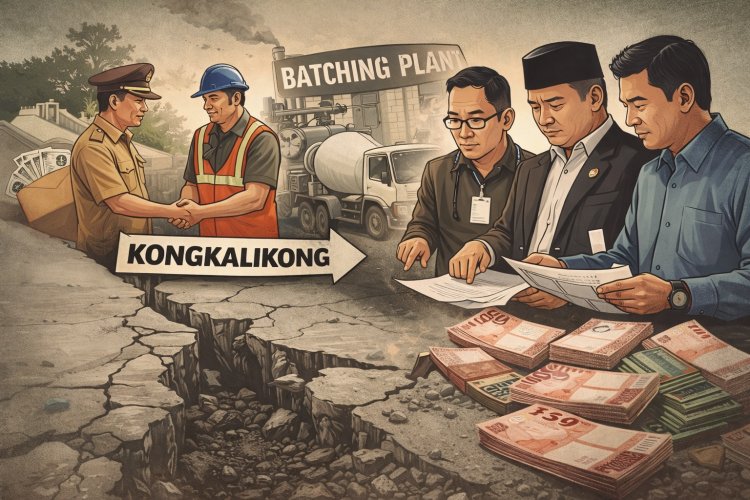 Beton Retak dan Ambles, Tim Investigasi Soroti Dugaan Persekongkolan Oknum Kades–Pihak Ketiga dengan Batching Plant