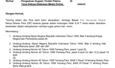 Ismail Sarlata: Marwah Pers Harus Dijaga, DPP AMI Resmi Laporkan 7 Media Online ke Dewan Pers