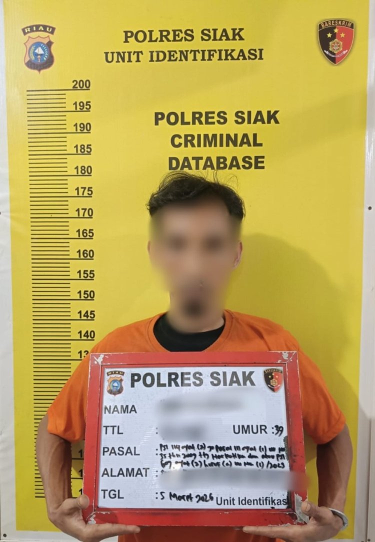 Bandar Narkoba Diringkus Polres Siak, 22 Paket Sabu dan 4 Paket Ganja Disita