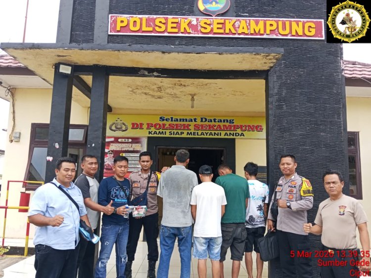 Polsek Sekampung Ungkap Kasus Narkotika, 4 Pelaku dan Sejumlah Barang Bukti Sabu Diamankan