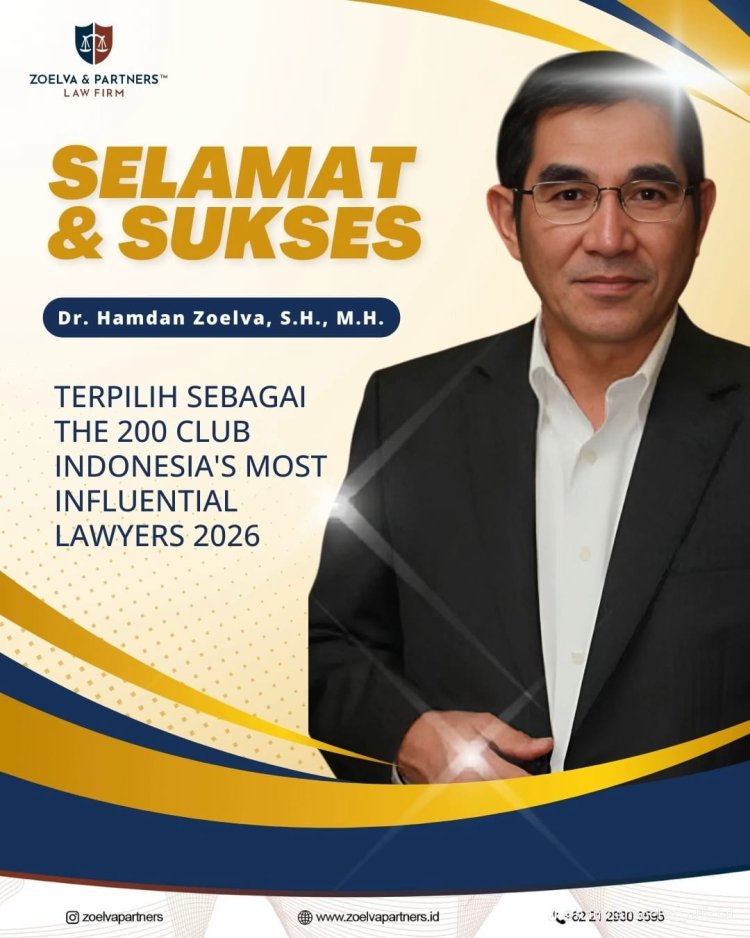 Hamdan Zoelva Masuk Daftar 200 Pengacara Paling Berpengaruh di Indonesia Tahun 2026