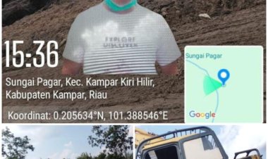 Galian C Ilegal di Sungai Pagar Kampar Kiri Beroperasi Bebas,  Tugas APH Setempat Dipertanyakan