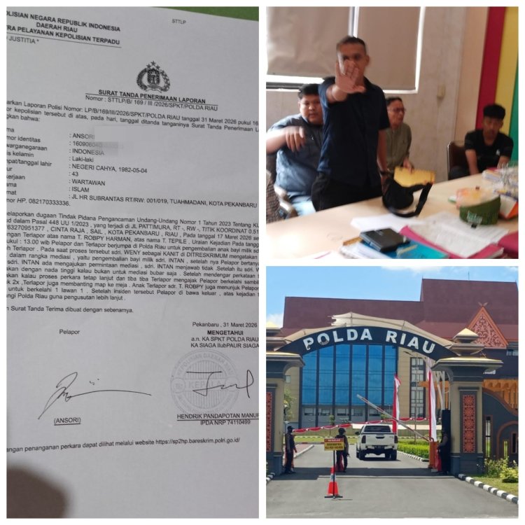Seorang Wartawan Lapor Dugaan Pengancaman dan Tantangan Berkelahi di Polda Riau