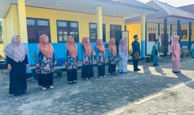 Khidmat dan Penuh Semangat, UPT SDN 010 Pantai Raja Rayakan Hardiknas 2026 dengan Upacara Bendera