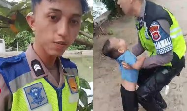 Aksi Heroik!! Dua Personel Polres Pesisir Barat Selamatkan Balita yang Tenggelam
