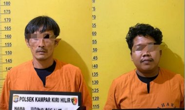 Polsek Kampar Kiri Hilir Tangkap Dua Pelaku Pengeroyokan, Satu Orang Masih Buron