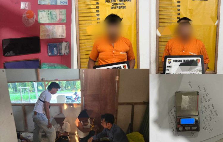 Gerak Cepat, Tim Reskrim Polsek Tambang Gerebek Pelaku Sabu di Veron Sawit Desa Kuapan — Dua Tersangka Dibekuk