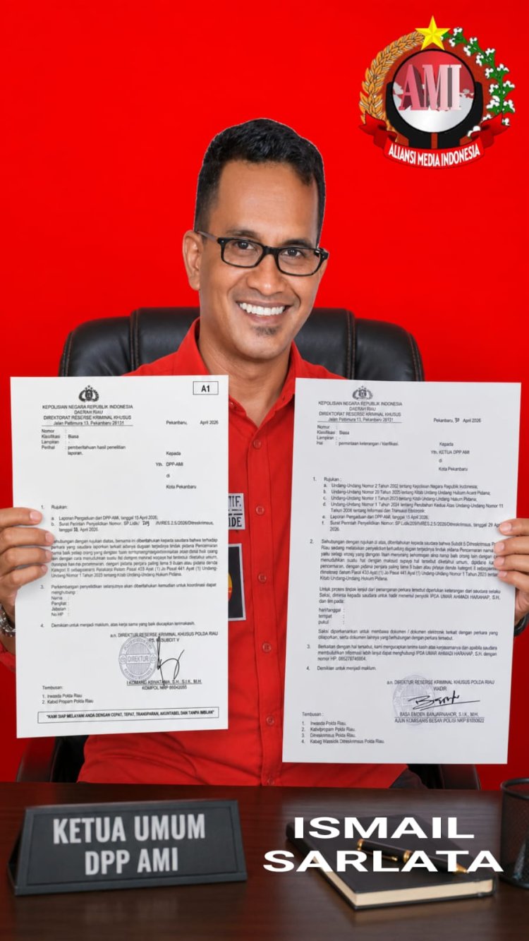 DPP AMI Penuhi Panggilan Polda Riau, Bongkar Dugaan Fitnah Tujuh Media Abal-Abal yang Cemarkan Nama Organisasi
