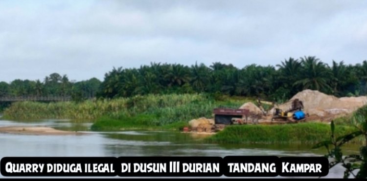 Jembatan Miring, Bibir Sungai Tinggal Satu Meter dari Rumah — Warga Durian Tandang Laporkan Quarry Diduga Ilegal ke Polda Riau