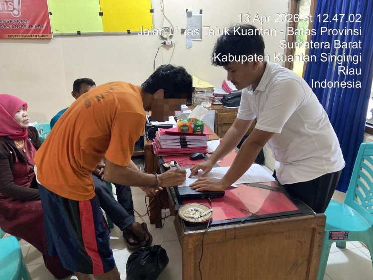 Damai Tanpa Pengadilan, Polsek Kuantan Mudik Fasilitasi Restorative Justice Kasus Pencurian 310 Kg Kelapa Sawit
