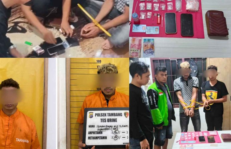 Digerebek Polisi di Kualu, Dua Pria Terduga Pengedar Sabu 21,5 Gram Tak Berkutik di Tangan Tim Opsnal Polsek Tambang