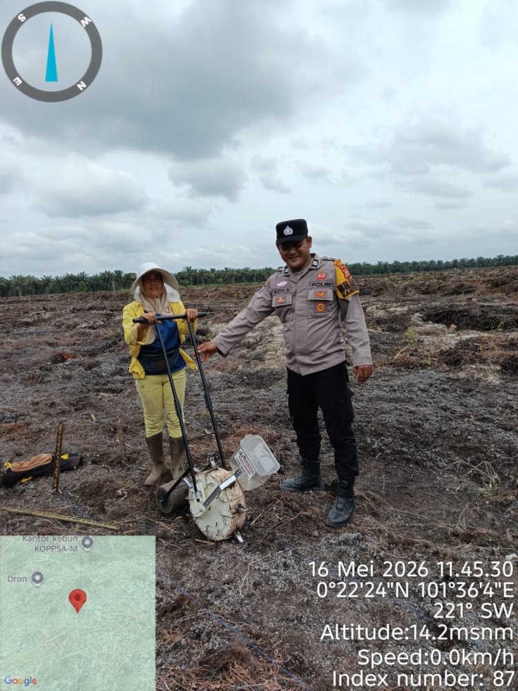 Kawal Swasembada Pangan Kuartal-II, Polsek Siak Hulu Monitoring Progres Lahan Jagung KOPPSA-M