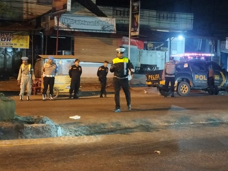 Blitz Malam! Polsek Bagan Sinembah Razia Balap liar, Amankan 5 Motor Brong Knalpot Mercon